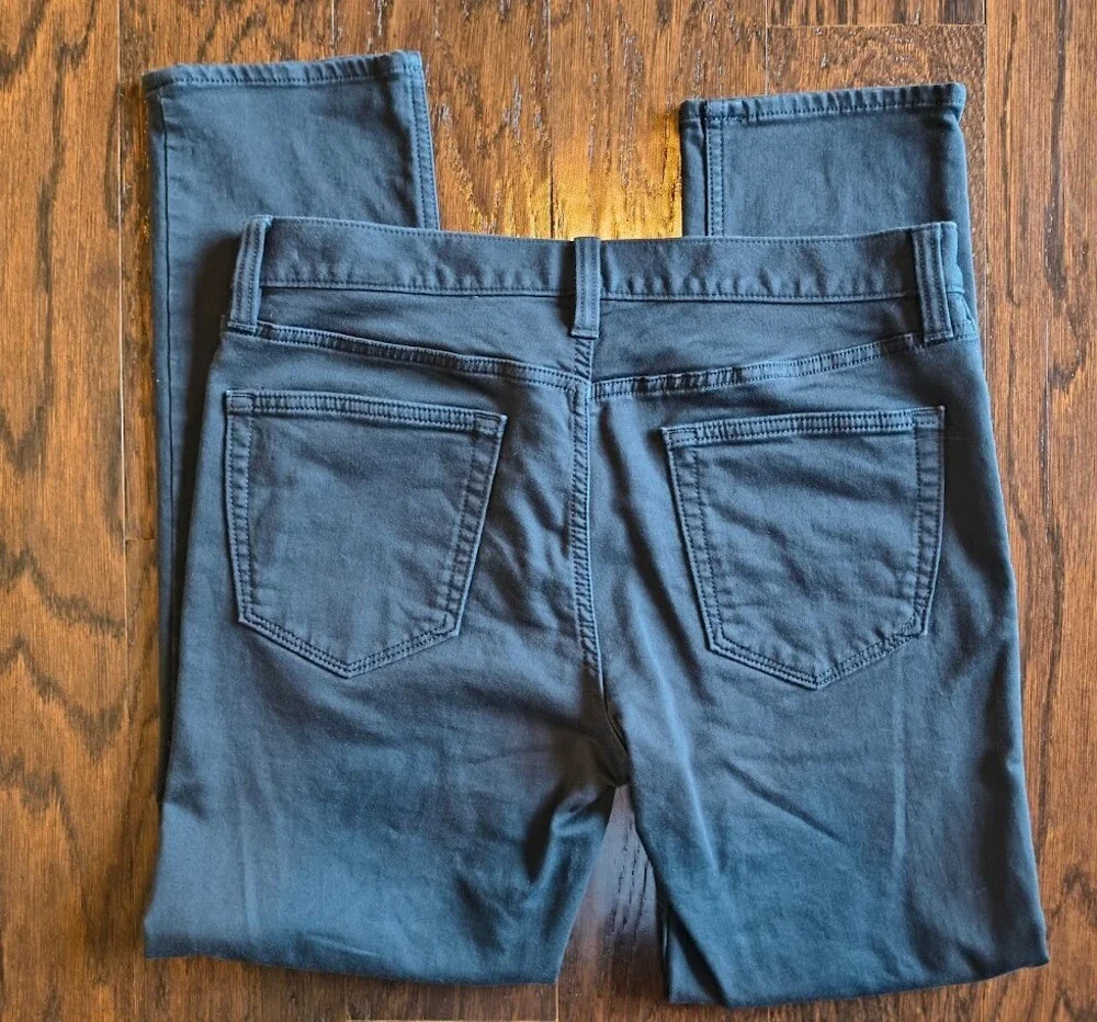 Banana Republic Men's Slim Traveler Pants Dark Grey 31x30 Stretch 5-Pocket